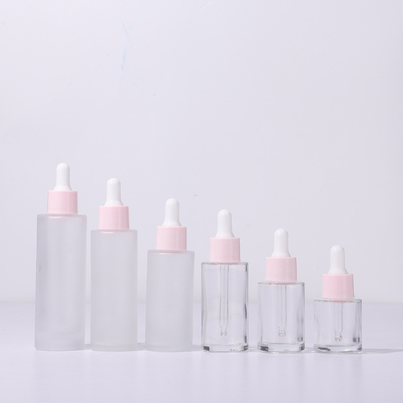 Round Essential Oil Bottle Glass Cosmetic Serum Dropper Bottle 10ml 15ml 20ml